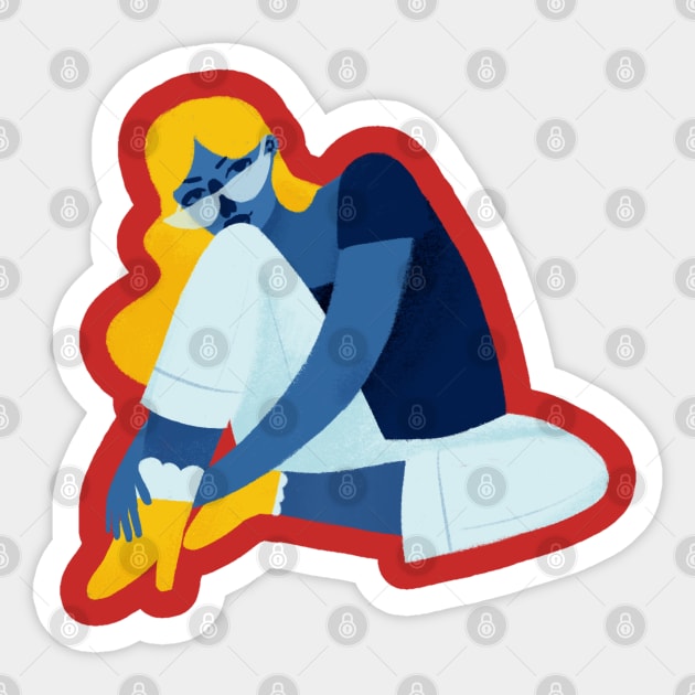 Groovy Lady Sticker by Maia Fadd